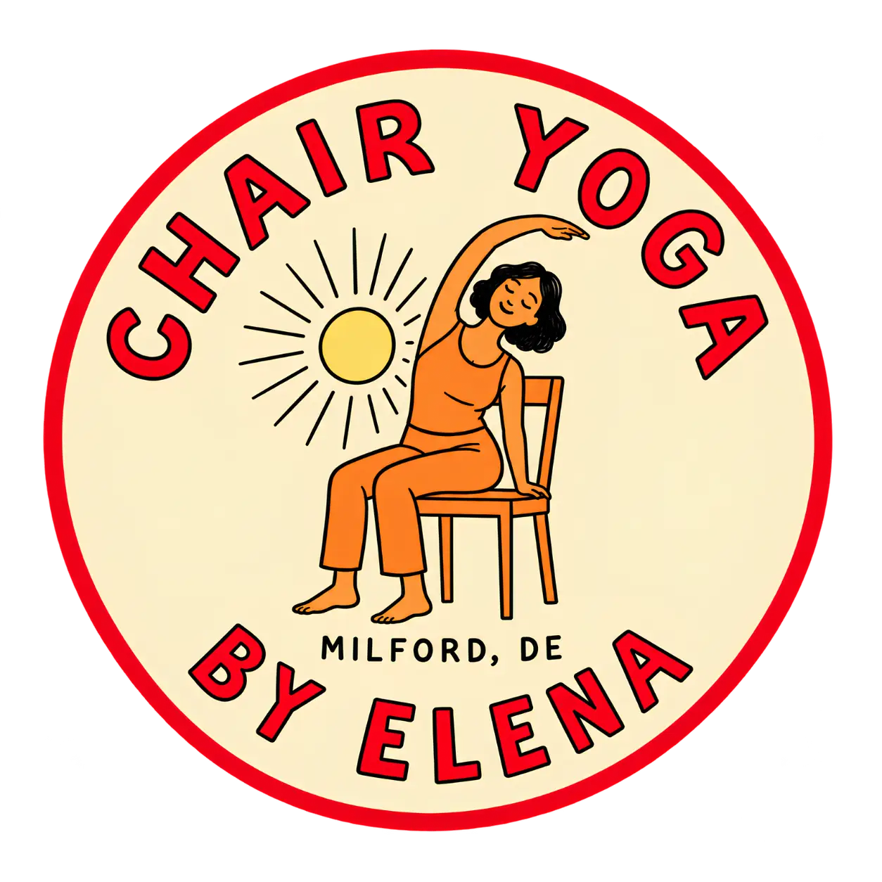 Chair Yoga by Elena logo, Milford, Delaware.
